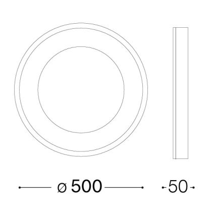 Ideal Lux - LED потолочный светильник PLANET LED/25W/230V CRI 90, диаметр 50 см, белый