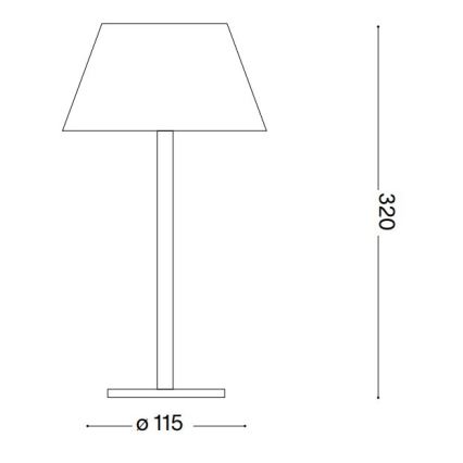 Ideal Lux - Світлодіодний димований сенсорний вуличний світильник PURE LED/1,5W/3,7V 2200 mAh CRI 90 IP54 чорний