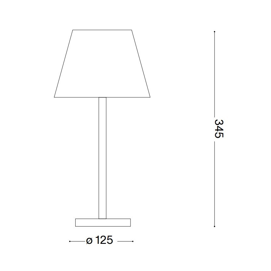 Ideal Lux - LED Сенсорна лампа з регулюванням яскравості LOLITA LED/2,8W/5V 2200 mAh IP54 чорний