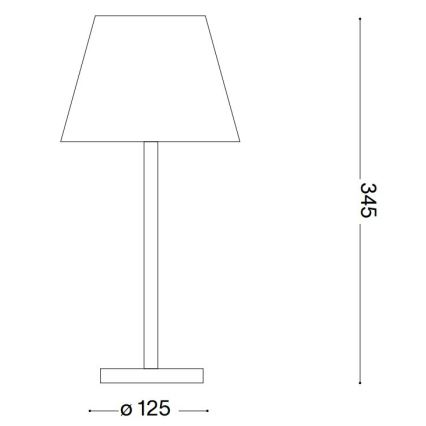 Ideal Lux - LED Сенсорна лампа з регулюванням яскравості LOLITA LED/2,8W/5V 2200 mAh IP54 коричневий