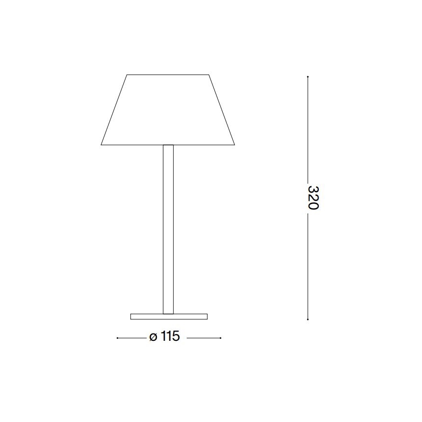 Ideal Lux - LED Сенсорна вулична лампа з регулюванням яскравості PURE LED/1,5W/3,7V CRI 90 IP54 чорний