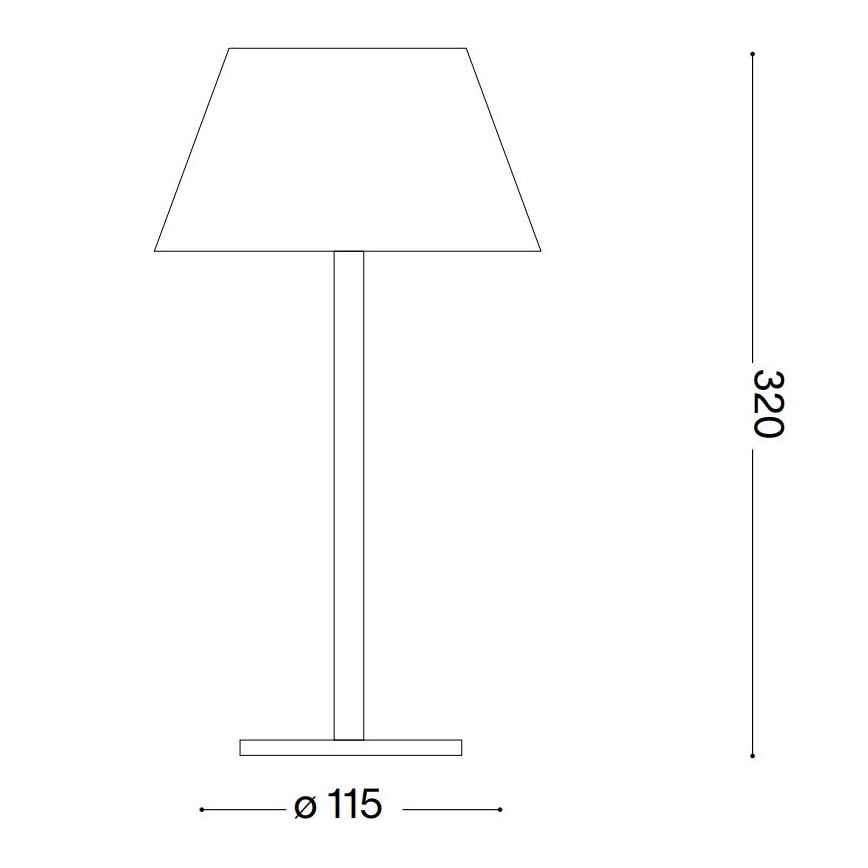 Ideal Lux - LED Сенсорна вулична лампа з регулюванням яскравості PURE LED/1,5W/3,7V CRI 90 IP54 коричневий