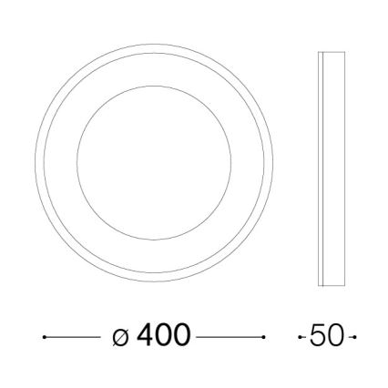 Ideal Lux - LED стельовий світильник PLANET LED/20 Вт/230 В CRI 90 діам. 40 см чорний