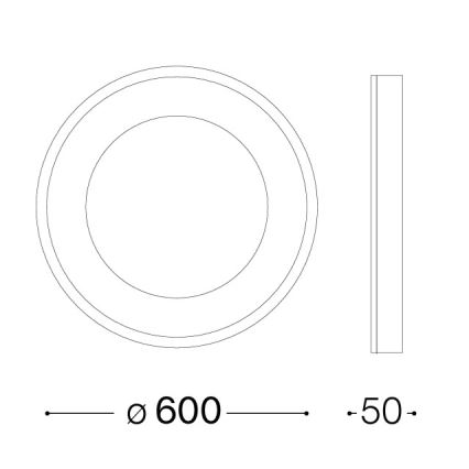 Ideal Lux - LED стельовий світильник PLANET LED/29 Вт/230 В CRI 90 діам. 60 см чорний