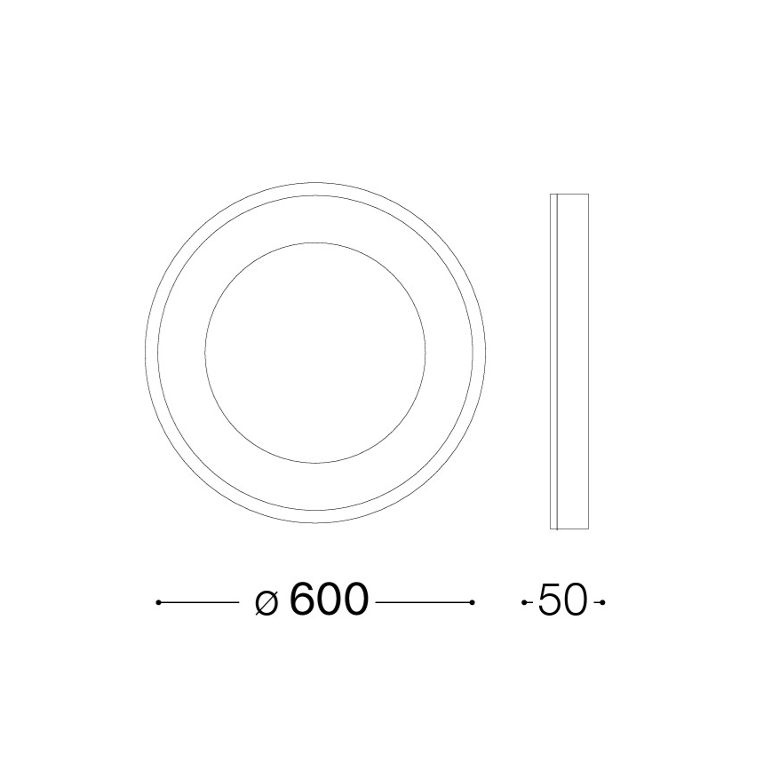 Ideal Lux - LED стельовий світильник PLANET LED/29 Вт/230 В CRI 90 діам. 60 см чорний