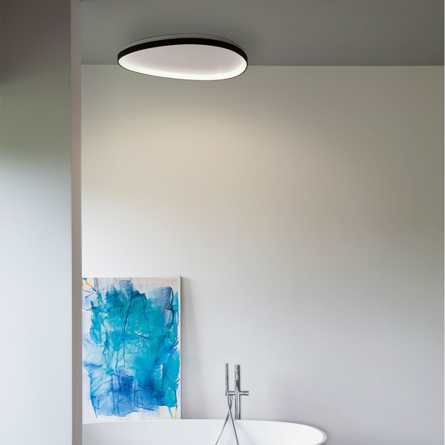 Ideal Lux - Світлодіодний стельовий світильник з регулюванням яскравості GEMINI LED/28W/230V діаметр 61 см CRI 90 чорний