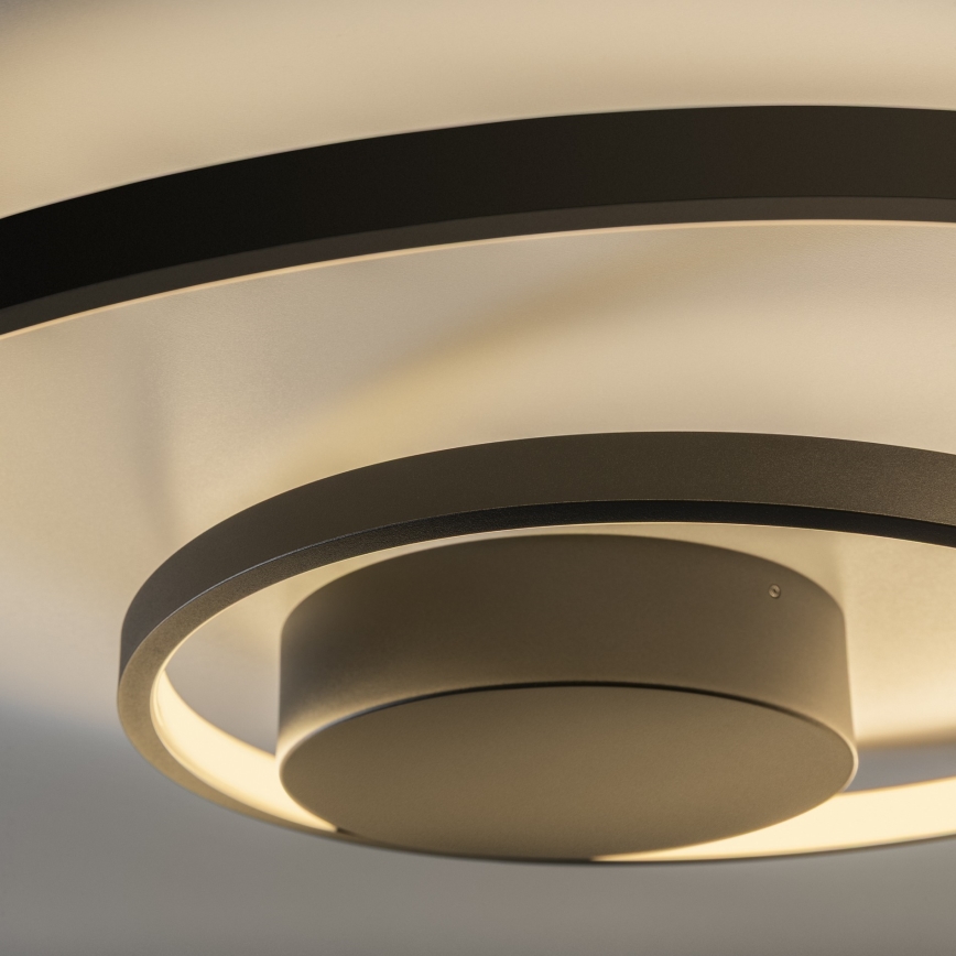 Ideal Lux - Світлодіодний стельовий світильник з регулюванням яскравості OZ LED/48W/230V діаметр 60 см CRI 90 чорний