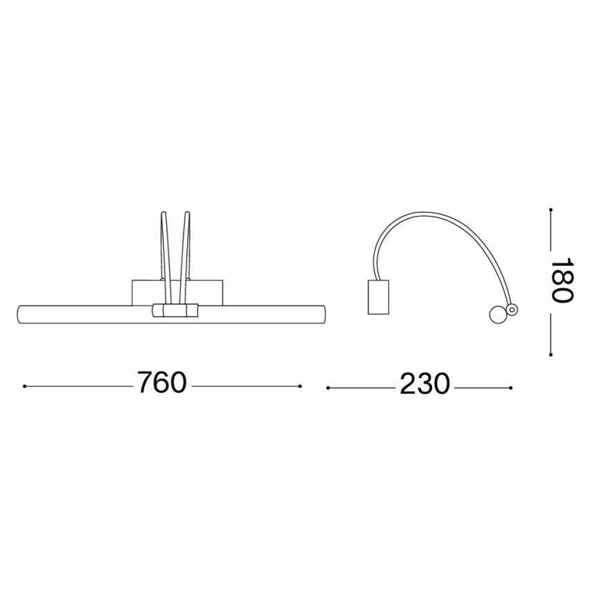 Ideal Lux - LED-світильник для картин BOW LED/8W/230V, полірований хром