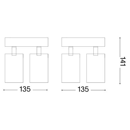 Ideal Lux - LED точковий світильник DYNAMITE 4xGU10/7W/230V CRI 90 чорний