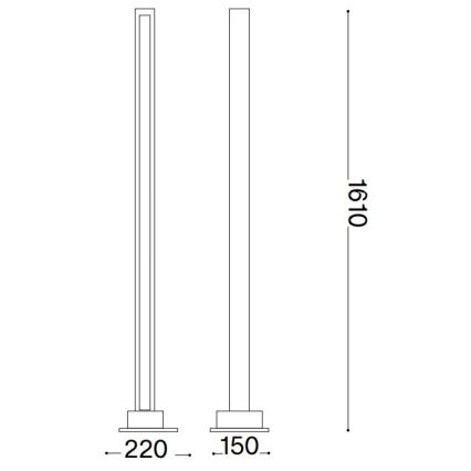 Ideal Lux - LED Торшер з регулюванням яскравості CRAFT LED/26W/230V CRI 90 бук