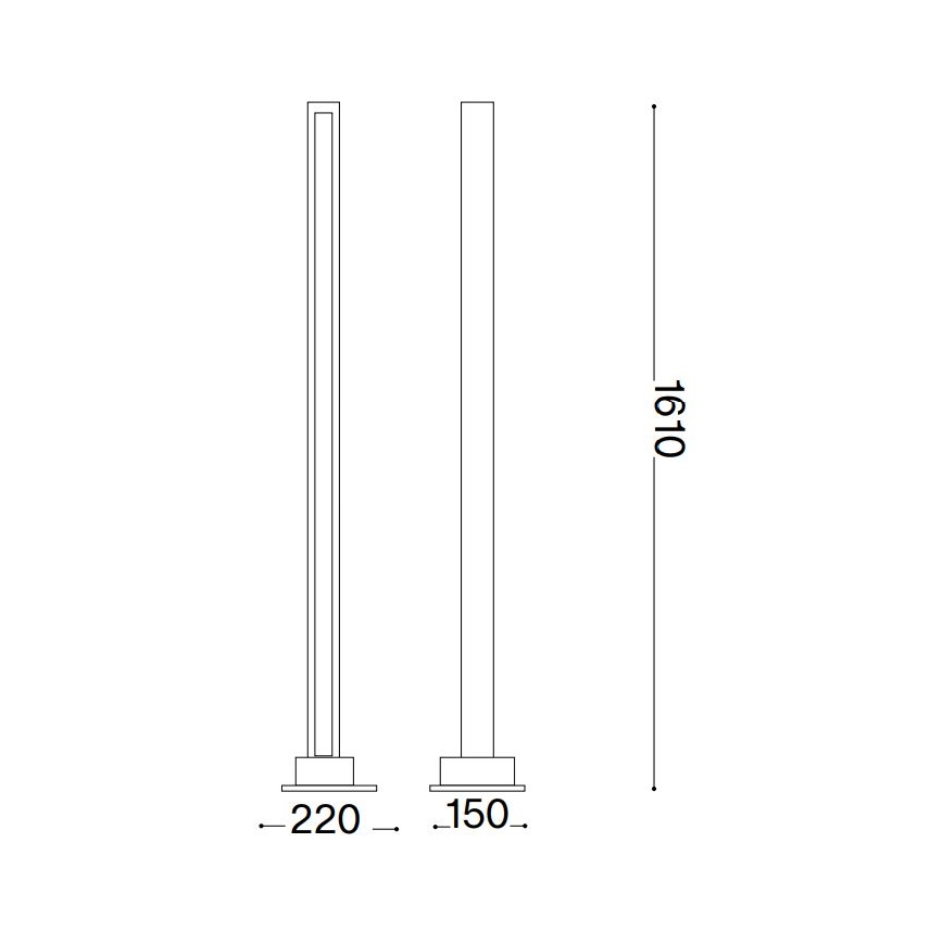 Ideal Lux - LED Торшер з регулюванням яскравості CRAFT LED/26W/230V CRI 90 бук