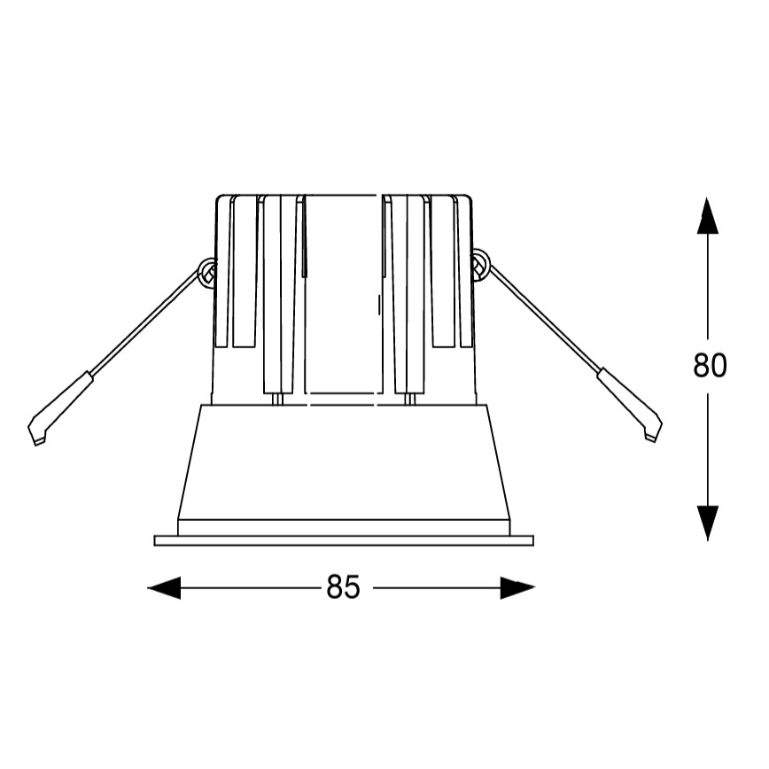 Ideal Lux - LED вбудований світильник GAME TRIM LED/11W/230V 3000K CRI 90 діам. 8,5 см IP40 чорний/білий