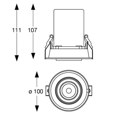 Ideal Lux - вбудований LED-точковий світильник NOVA LED/12W/230V 3000K CRI 90 діаметр 10 см білий