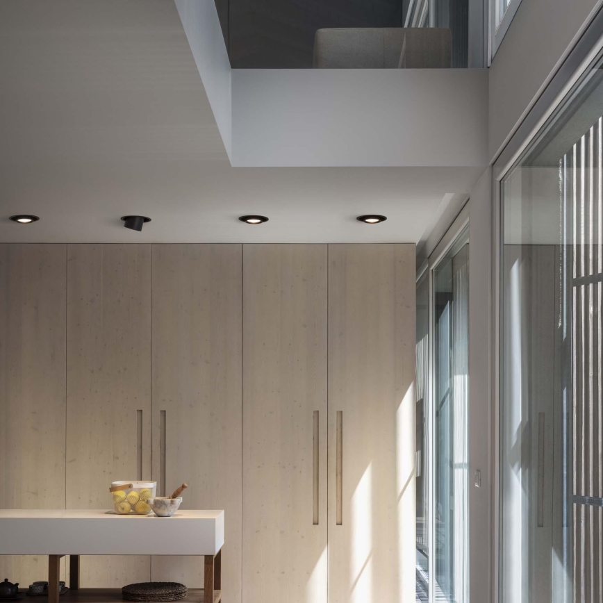 Ідеал Люкс - світлодіодний вбудований точковий світильник НОВА ЛЕД/20 Вт/230 В 4000 К СРІ 90 діаметр 15,4 см чорний