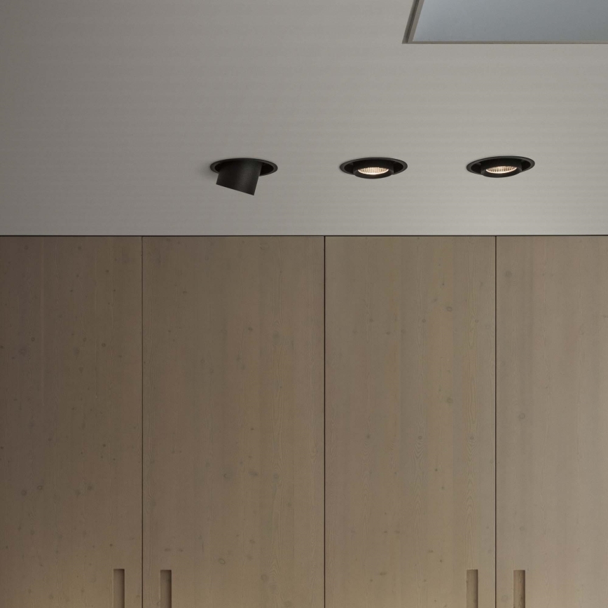 Ідеал Люкс - світлодіодний вбудований точковий світильник НОВА ЛЕД/20 Вт/230 В 4000 К СРІ 90 діаметр 15,4 см чорний