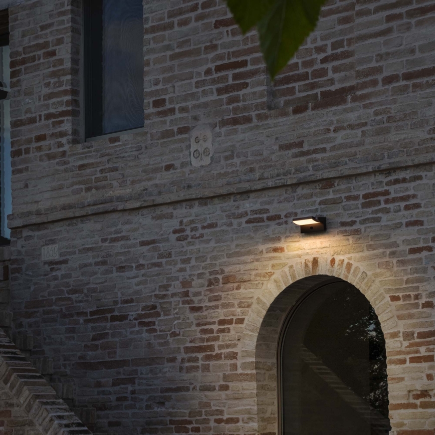Ideal Lux - LED Вуличний настінний світильник з датчиком SWIPE LED/21W/230V CRI 90 IP54 коричневий