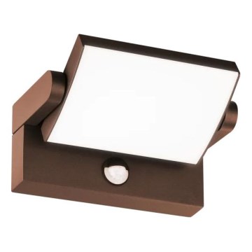 Ideal Lux - LED Вуличний настінний світильник з датчиком SWIPE LED/21W/230V CRI 90 IP54 коричневий