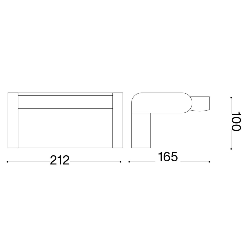 Ideal Lux - LED Вуличний настінний світильник з датчиком SWIPE LED/21W/230V CRI 90 IP54 чорний