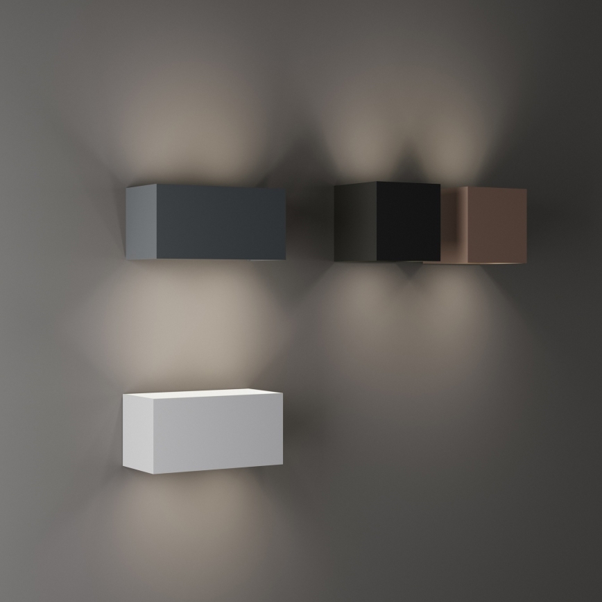 Ideal Lux - LED зовнішній настінний світильник ATOM LED/12W/230V CRI 90 IP54 коричневий