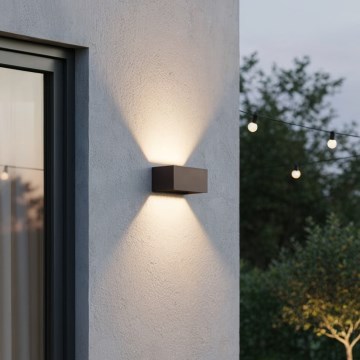 Ideal Lux - LED зовнішній настінний світильник ATOM LED/25W/230V CRI 90 IP54 коричневий