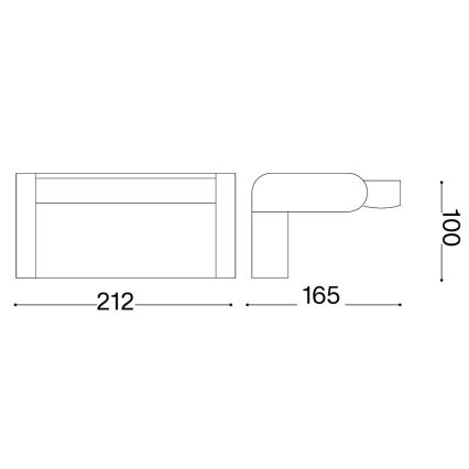 Ideal Lux - LED зовнішній настінний світильник з сенсором SWIPE LED/21W/230V CRI 90 IP54 сірий