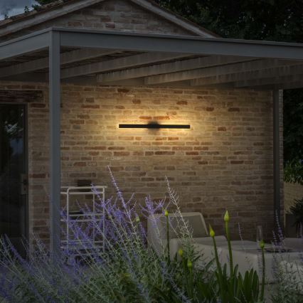 Ideal Lux - LED зовнішній настінний світильник LINEA LED/20W/230V CRI 90 104 cm IP54 чорний