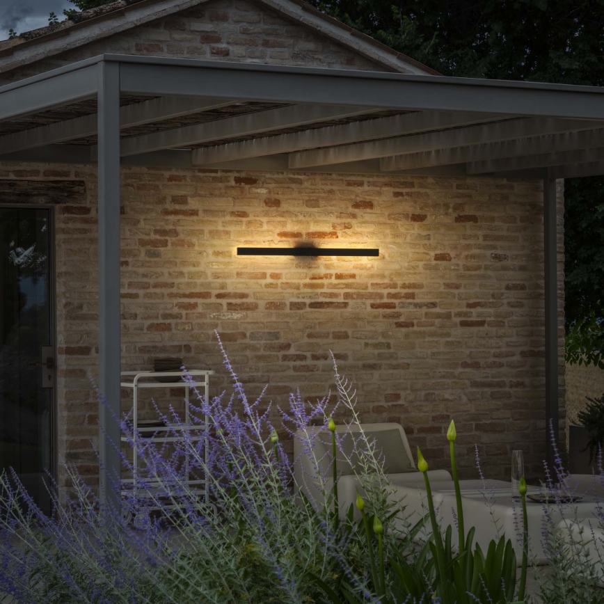 Ideal Lux - LED зовнішній настінний світильник LINEA LED/20W/230V CRI 90 104 cm IP54 чорний