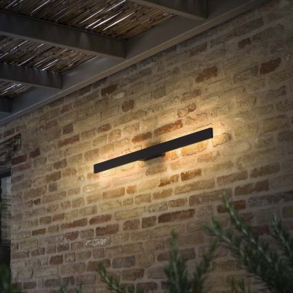Ideal Lux - LED зовнішній настінний світильник LINEA LED/20W/230V CRI 90 104 cm IP54 чорний