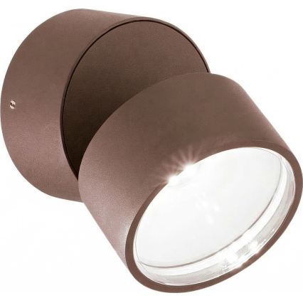 Ideal Lux - LED зовнішній настінний світильник OMEGA LED/7W/230V CRI 90 IP54 коричневий