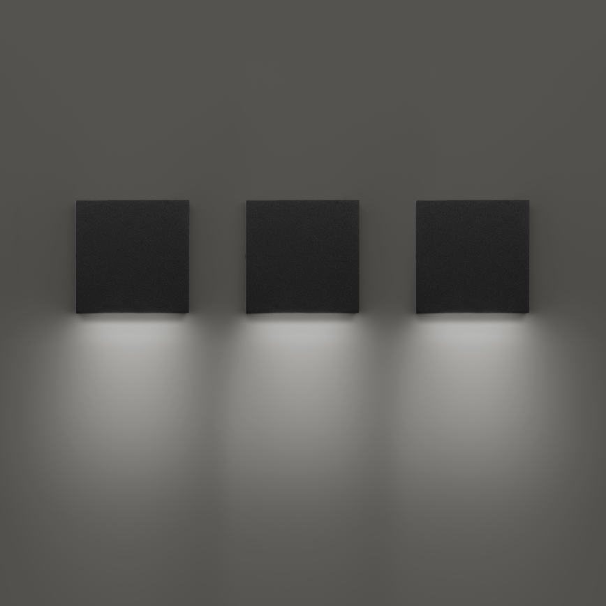 Ideal Lux - LED зовнішній настінний світильник POST-IT LED/3W/12V CRI 90 чорний