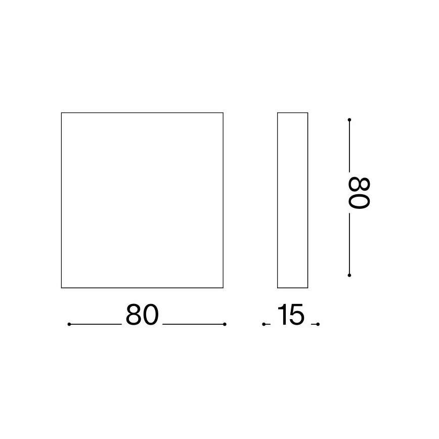 Ideal Lux - LED зовнішній настінний світильник POST-IT LED/3W/12V CRI 90 чорний