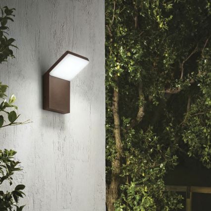 Ideal Lux - LED зовнішній настінний світильник STYLE LED/8,5W/230V 3000K CRI 90 IP54 коричневий