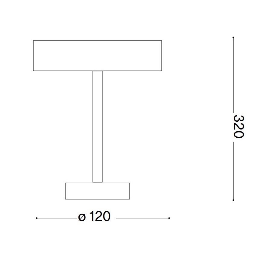 Ideal Lux - Світлодіодний сенсорний вуличний світильник TOFFEE LED/2W/230V 2200 mAh CRI 90 IP54 чорний