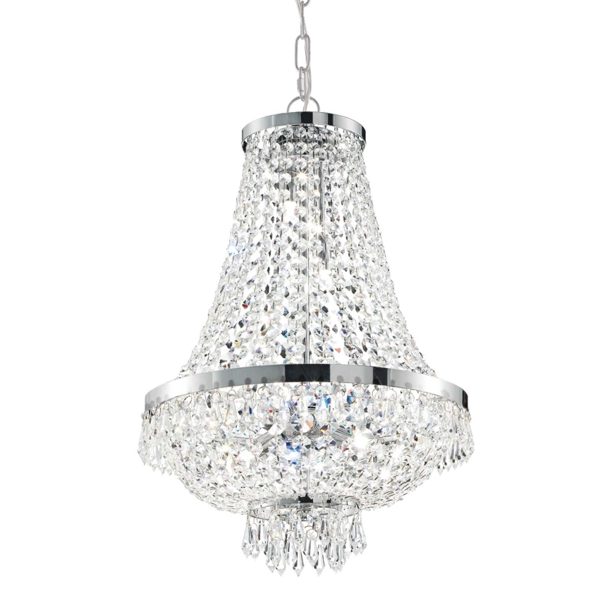 Ideal Lux - LED Кришталева люстра на ланцюгу CAESAR 12xG9/3W/230V діаметр 55 см глянцевий хром