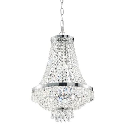Ideal Lux - LED Кришталева люстра на ланцюгу CAESAR 6xG9/3W/230V діаметр 38 см глянцевий хром