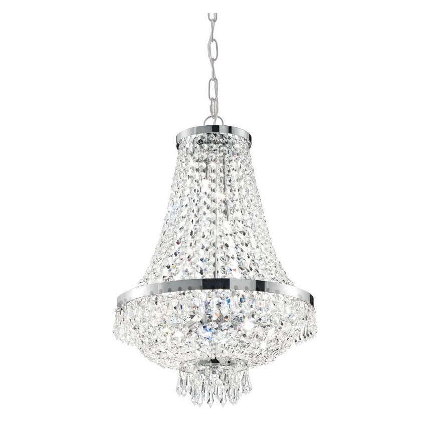 Ideal Lux - LED Кришталева люстра на ланцюгу CAESAR 6xG9/3W/230V діаметр 38 см глянцевий хром