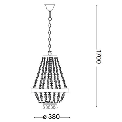 Ideal Lux - LED Кришталева люстра на ланцюгу CAESAR 6xG9/3W/230V діаметр 38 см глянцевий хром
