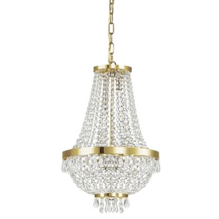 Ideal Lux - LED Кришталева люстра на ланцюгу CAESAR 6xG9/3W/230V діаметр 38 см золотий