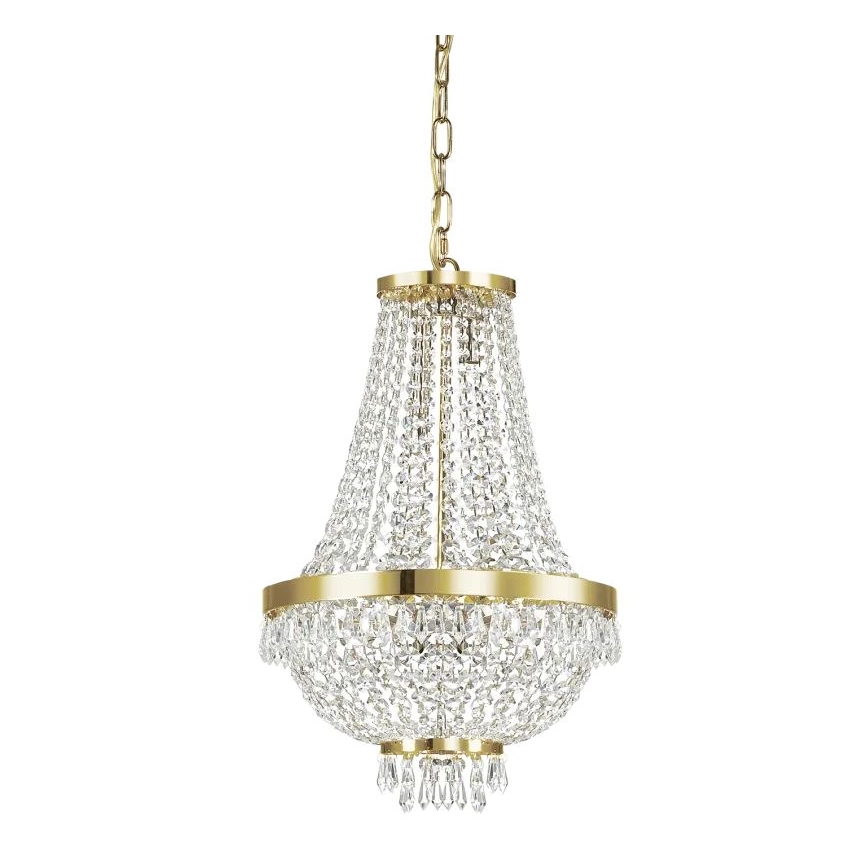 Ideal Lux - LED Кришталева люстра на ланцюгу CAESAR 6xG9/3W/230V діаметр 38 см золотий