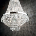 Ideal Lux - LED Кришталева люстра на ланцюгу CAESAR 9xG9/3W/230V діаметр 45 см глянцевий хром