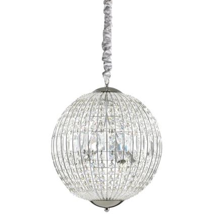 Ideal Lux - LED Кришталева люстра на ланцюгу LUXOR 6xG9/3W/230V діаметр 40 см прозорий