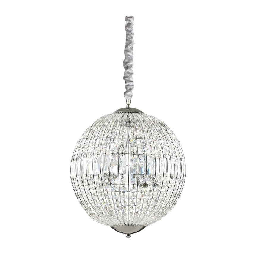 Ideal Lux - LED Кришталева люстра на ланцюгу LUXOR 6xG9/3W/230V діаметр 40 см прозорий