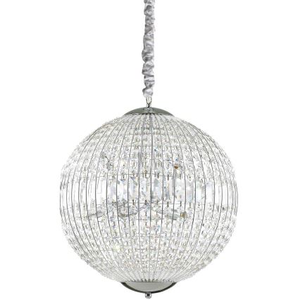 Ideal Lux - LED Кришталева люстра на ланцюгу LUXOR 8xG9/3W/230V діаметр 50 см прозорий