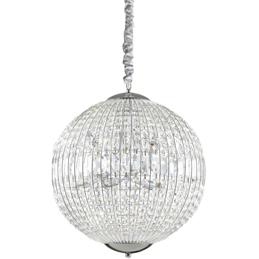 Ideal Lux - LED Кришталева люстра на ланцюгу LUXOR 8xG9/3W/230V діаметр 50 см прозорий