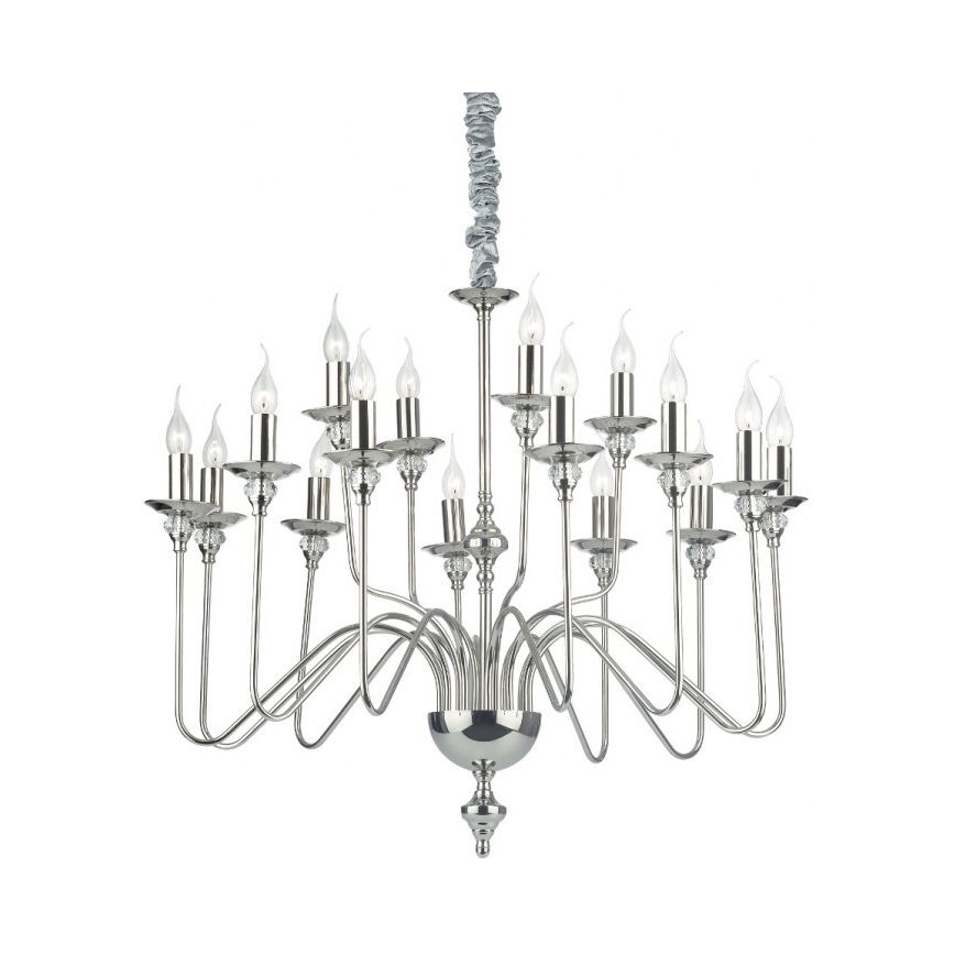Ideal Lux - Люстра на цепи ARTU 16xE14/40W/230V диаметр 90 см блестящий хром
