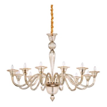 Ideal Lux - Люстра на цепи BRIGITTA 12xE14/40W/230V диаметр 120 см латунь