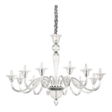 Ideal Lux - Люстра на цепи BRIGITTA 12xE14/40W/230V диаметр 120 см прозрачный