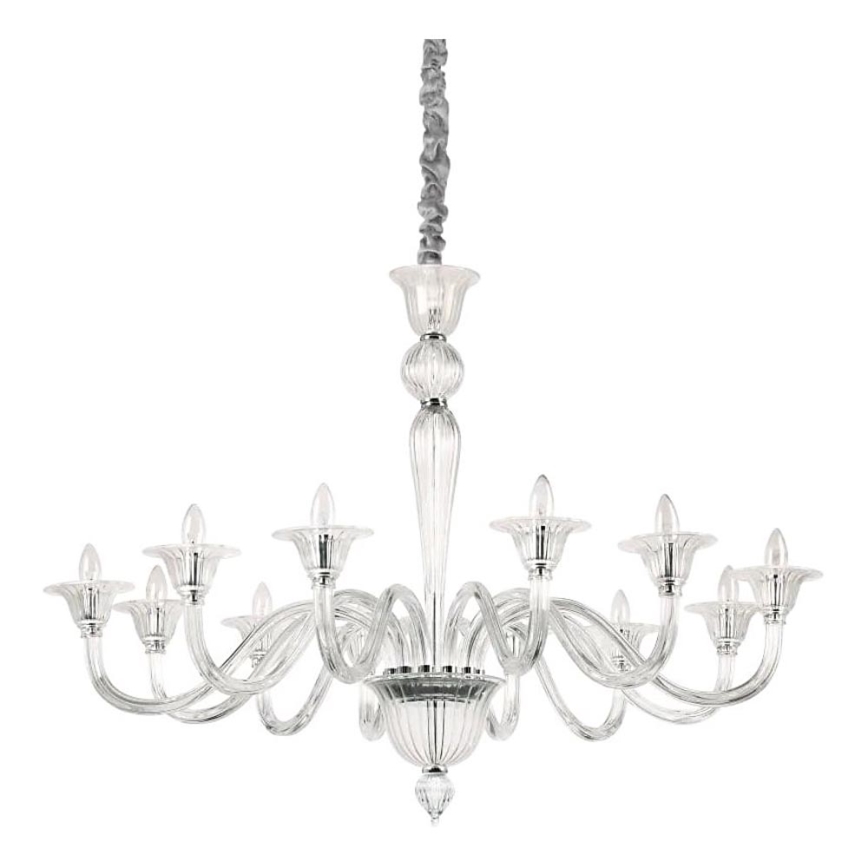 Ideal Lux - Люстра на цепи BRIGITTA 12xE14/40W/230V диаметр 120 см прозрачный
