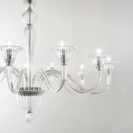 Ideal Lux - Люстра на цепи BRIGITTA 12xE14/40W/230V диаметр 120 см прозрачный
