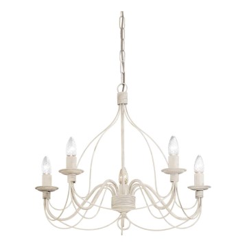 Ideal Lux - Люстра на цепи CORTE 5xE14/40W/230V диаметр 54 см кремовый